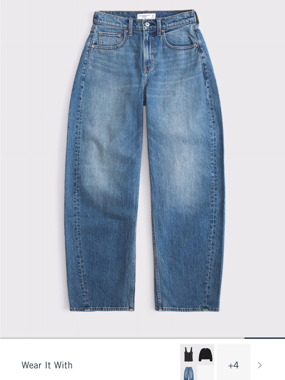 Abercrombie & Fitch Women's Boyfriend Jeans - Light Blue Denim